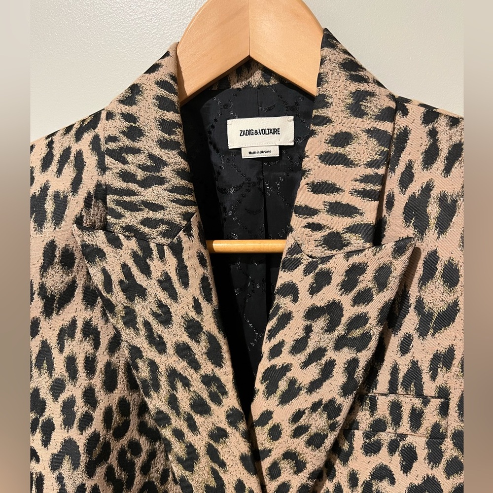 Zadig & Voltaire Animal Print Blazer - Picture 2 of 10